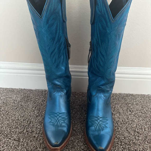 Blue Heeled Boots - Picture 14 of 15